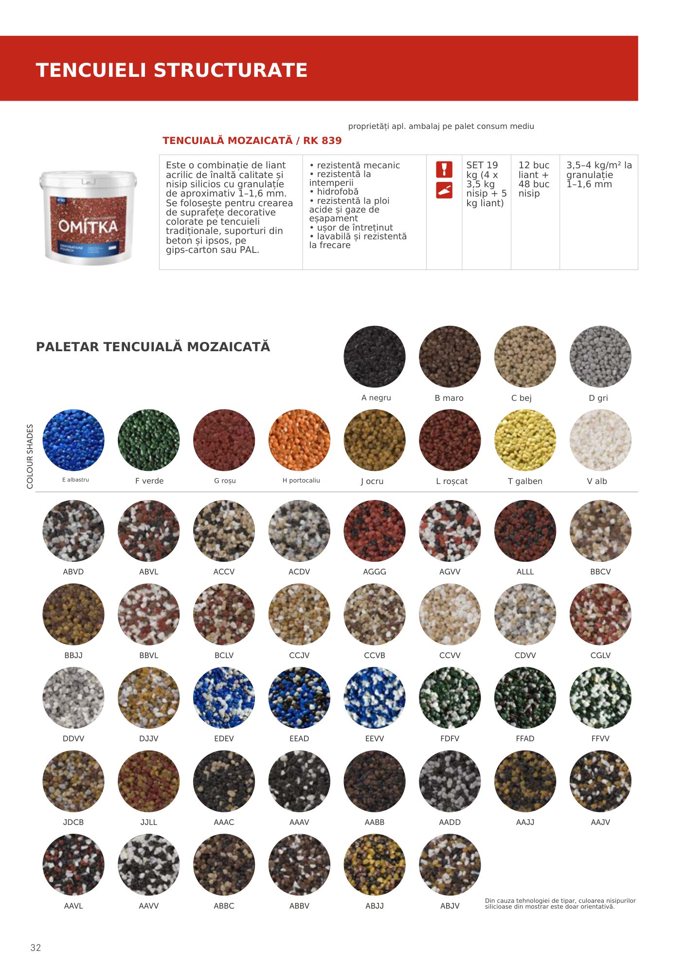 Catalog ROKO – Tencuială mozaicată — paletar complet de marmură naturală
